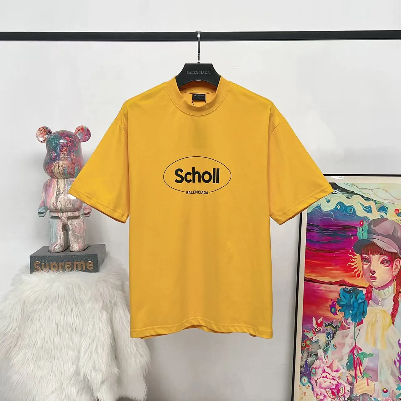 # 25SSNew Arrival Scholl # BALENCI*GA # 260g * 1 1 os Same Style！！ ：3258# Sizes：xs-L ：2 （Black.Yellow）